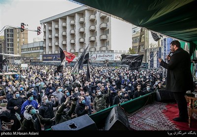 مداحی روح الله بهمنی در عزاداری شهادت حضرت زهرا (س) در میدان فاطمی تهران