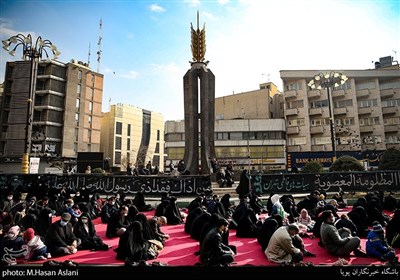 عزاداری شهادت حضرت زهرا (س) در میدان فاطمی تهران