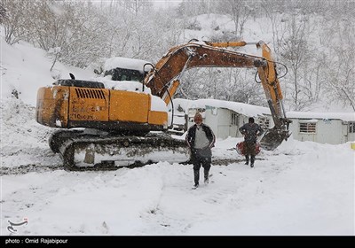 بارش برف سنگین در اشکورات رحیم آباد گیلان