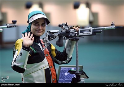 نجمه خدمتی نماینده اعزامی ایران به المپیک توکیو در هفته سوم و چهارم لیگ برتر تفنگ بادی بانوان