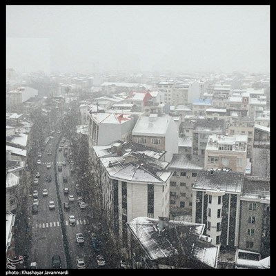 اولین برف زمستانی در رشت