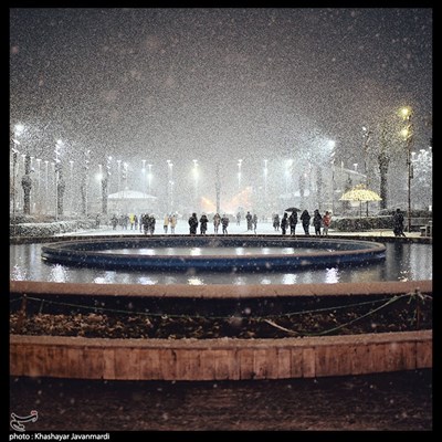 اولین برف زمستانی در رشت