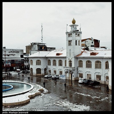 اولین برف زمستانی در رشت