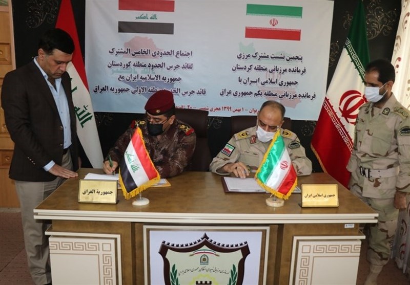 دیدار فرماندهان منطقه‌ای مرزبانی ایران و عراق / امضای تفاهم‌نامه ارتقای نظم و امنیت در مرزها