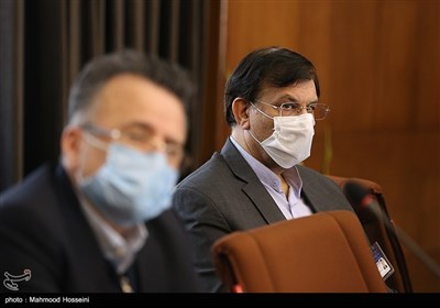 علی مرادی رئیس فدراسیون وزنه برداری در چهل و هشتمین مجمع عمومی کمیته ملی المپیک