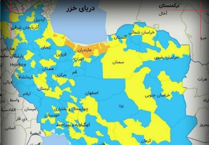 تبدیل وضعیت آبیِ تبریز به زردِ کرونایی/در صورت تداوم وضعیت زرد تبریز محدودیت‌ها آغاز می‌شود