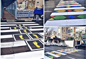 تهران| اجرای ایده‌های خلاقانه در طرح‌های خط‌کشی عابر پیاده