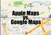 رقابت &quot;گوگل و اپل&quot; در ابزارهای ناوبریِ &quot;Google Maps&quot; و &quot;Apple Maps&quot;