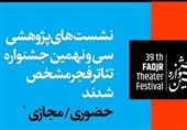 نشست‌های جشنواره تئاتر فجر مشخص شد + اسامی