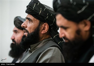 سهیل شاهین سخنگوی دفتر سیاسی طالبان در قطر 