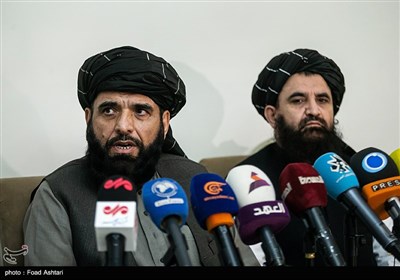 نشست خبری هیئت طالبان در تهران 