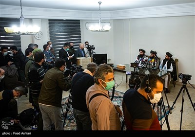 نشست خبری هیئت طالبان در تهران 