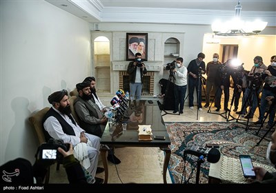 نشست خبری هیئت طالبان در تهران