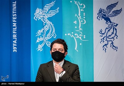 بهرام رادان بازیگر در نشست خبری فیلم ابلق - سی و نهمین جشنواره فیلم فجر