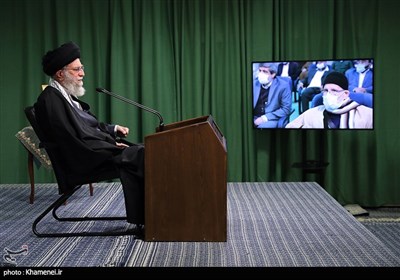 ارتباط تصویری مداحان با رهبر معظم انقلاب