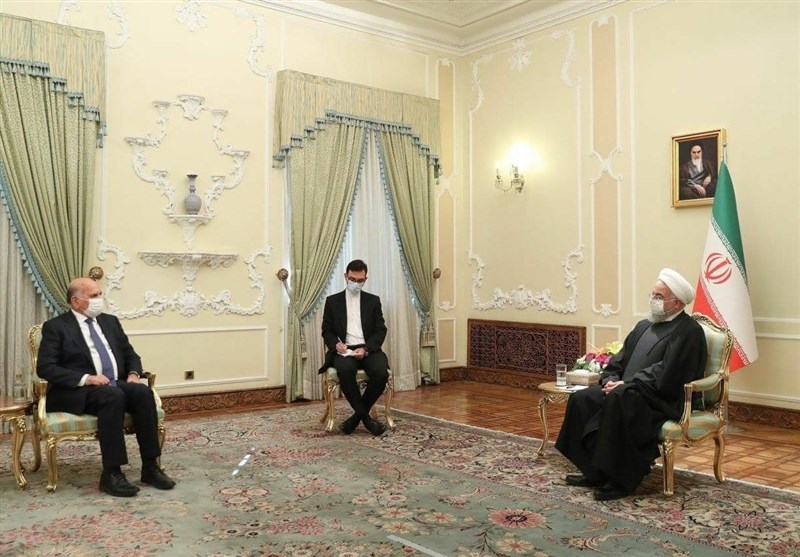 روحانی در دیدار فواد حسین: تهران با هرگونه مداخله خارجی در امور داخلی عراق مخالف است