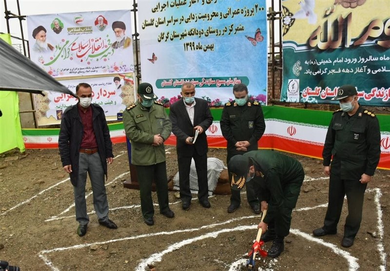 200 پروژه محرومیت‌زدایی در استان گلستان با حضور رئیس بسیج سازندگی کلنگ‌زنی شد