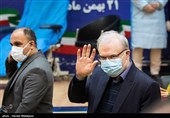 ورود سعید نمکی وزیر بهداشت به مراسم آغاز واکسیناسیون سراسری علیه بیماری کرونا در ایران