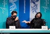 باران کوثری و حامد بهداد در نشست خبری فیلم گیج‌گاه - سی و نهمین جشنواره فیلم فجر
