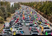 راهپیمایی خودرویی یوم‌الله 22 بهمن در دیار شهید سلیمانی آغاز شد