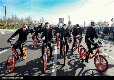 راهپیمایی دوچرخه سواران در 22بهمن99