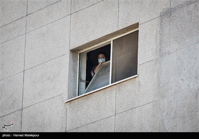 تشییع پیکر شهید مدافع سلامت مهشید گودرز در بیمارستان لقمان تهران