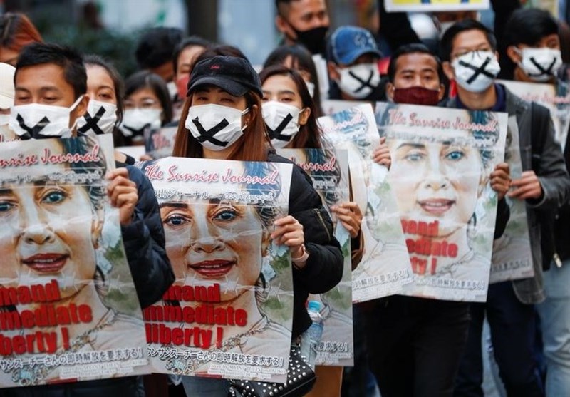 تظاهرات هزاران نفر در توکیو در اعتراض به کودتای میانمار