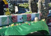 2 شهید گمنام دفاع مقدس در پردیس خاکسپاری شد + فیلم