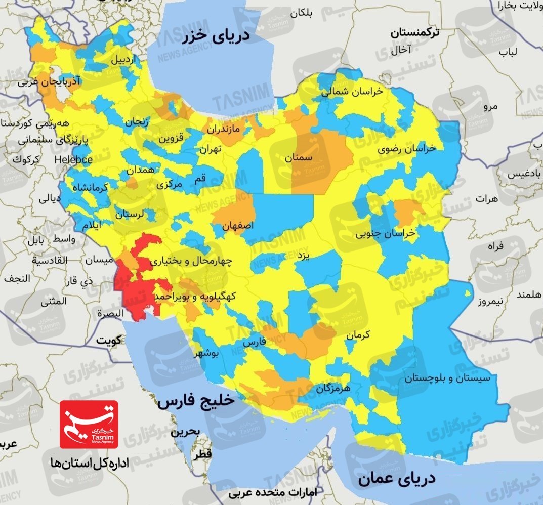 وضعیت کرونا در استان‌ها/ ویروس انگلیسی بلای جان جوانان ایرانی + جدول و نقشه
