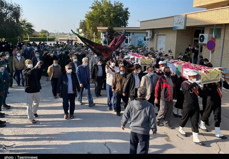 شهر بوشهر با ورود 2 شهید گمنام معطر شد + تصاویر