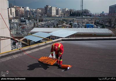 مانور عملیاتی آتش نشانی منطقه شمال تهران