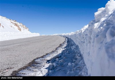 بارش برف در ارتفاعات الیگودرز - لرستان