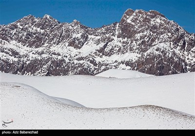 بارش برف در ارتفاعات الیگودرز - لرستان