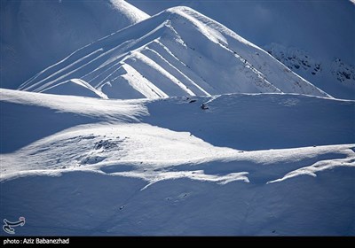 بارش برف در ارتفاعات الیگودرز - لرستان