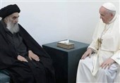 دیدار تاریخی آیت‌الله سیستانی و پاپ در نجف اشرف+ویدئو و تصاویر