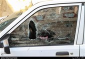 خودروی تخریب شده توسط اوباش