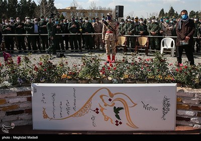 خاکسپاری شهید گمنام در بهداری نیروی زمینی سپاه