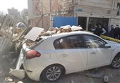 تخریب یک مغازه و چند خودرو بر اثر ریزش آوار + فیلم و تصاویر