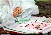 مراسم جشن تکلیف دختران در امامزاده پنج تن لویزان