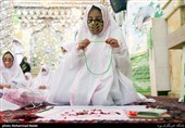 مراسم جشن تکلیف دختران در امامزاده پنج تن لویزان
