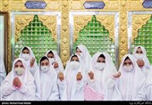 مراسم جشن تکلیف دختران در امامزاده پنج تن لویزان