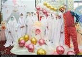 مراسم جشن تکلیف دختران در امامزاده پنج تن لویزان