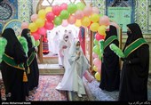 مراسم جشن تکلیف دختران در امامزاده پنج تن لویزان