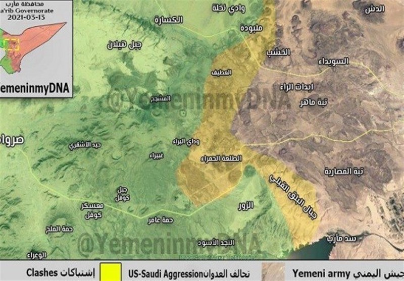 تسلط نیروهای صنعا بر مناطق راهبردی جدید در غرب مأرب