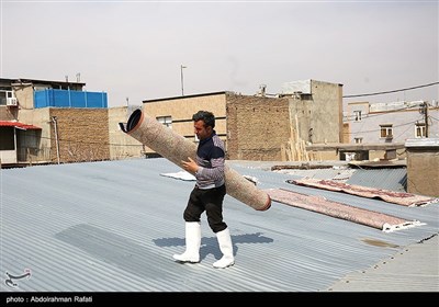 رونق قالیشویی در آستانه نوروز - همدان 