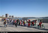 افتتاح پروژه تکمیل پیست دوچرخه سواری مجموعه شهدای خلیج فارس