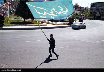 کاروان شادی بچه‌های مسجد منتظران ظهور در روز نیمه شعبان