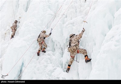 تمرین یخ نوردی یگان ویژه صابرین