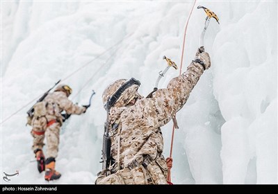 تمرین یخ نوردی یگان ویژه صابرین