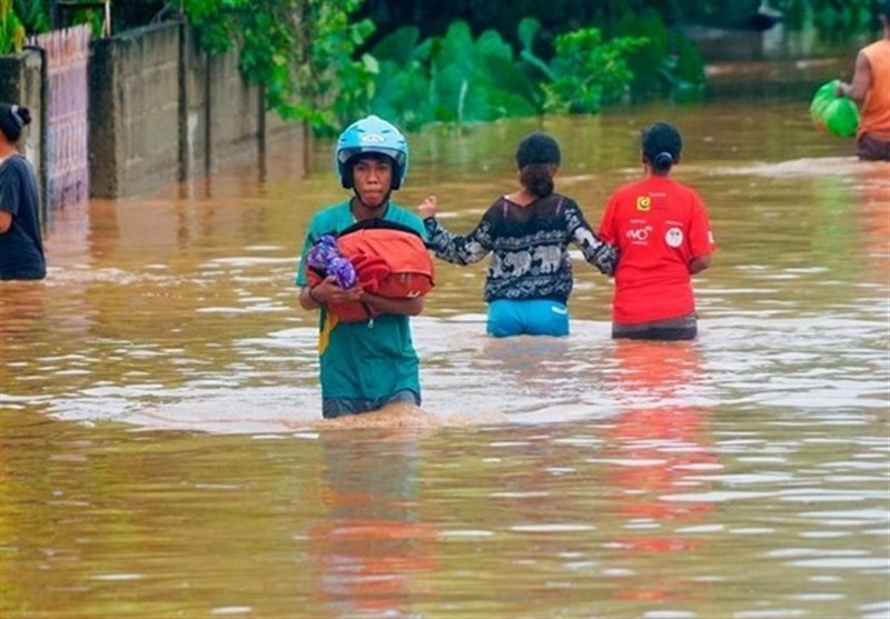 جان باختن 87 نفر بر اثر جاری شدن سیل در اندونزی